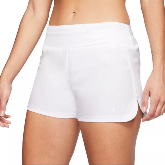 NWT Nike Women's Large Dri-FIT 3'' Running Shorts White - Picture 1 of 8